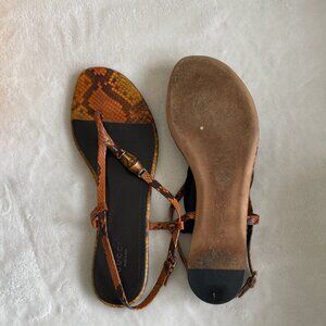 Gucci Womens Snakeskin Sandals (Size 9)